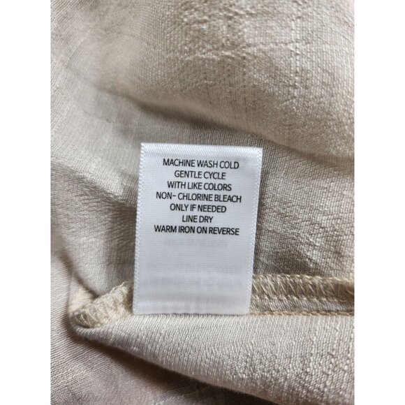 I.N. Studio Women's Top Blouse Size 1X Button Front Roll-Tab Sleeves Sand (24) - Picture 12 of 12